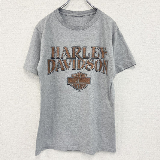 00s　HARLEY DAVIDSON　ハーレーダビッドソン　半袖両面プリントTシャツ　灰色　グレー