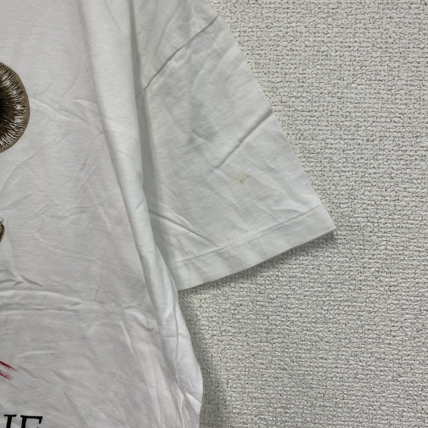 CHAMPFER　シャンフェール　半袖プリントTシャツ　シングルステッチ　白　ホワイト