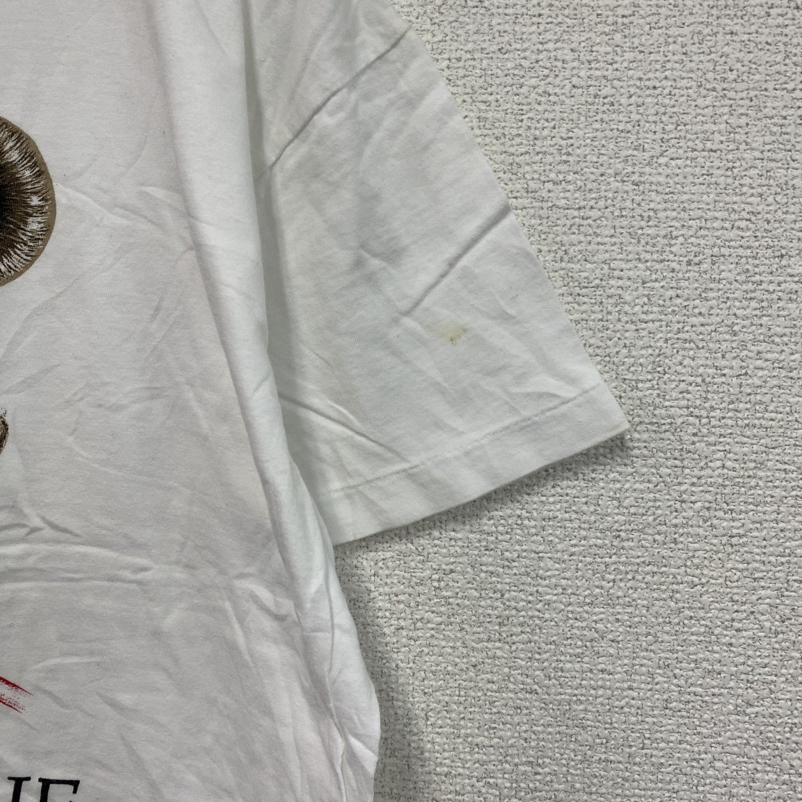 CHAMPFER　シャンフェール　半袖プリントTシャツ　シングルステッチ　白　ホワイト