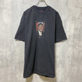 古着 used　ドナルド・トランプ　半袖グラフィックプリントTシャツ　黒　ブラック　アメカジ　レトロ　デザイン　個性的　クルーネック　春夏服　メンズ　レディース