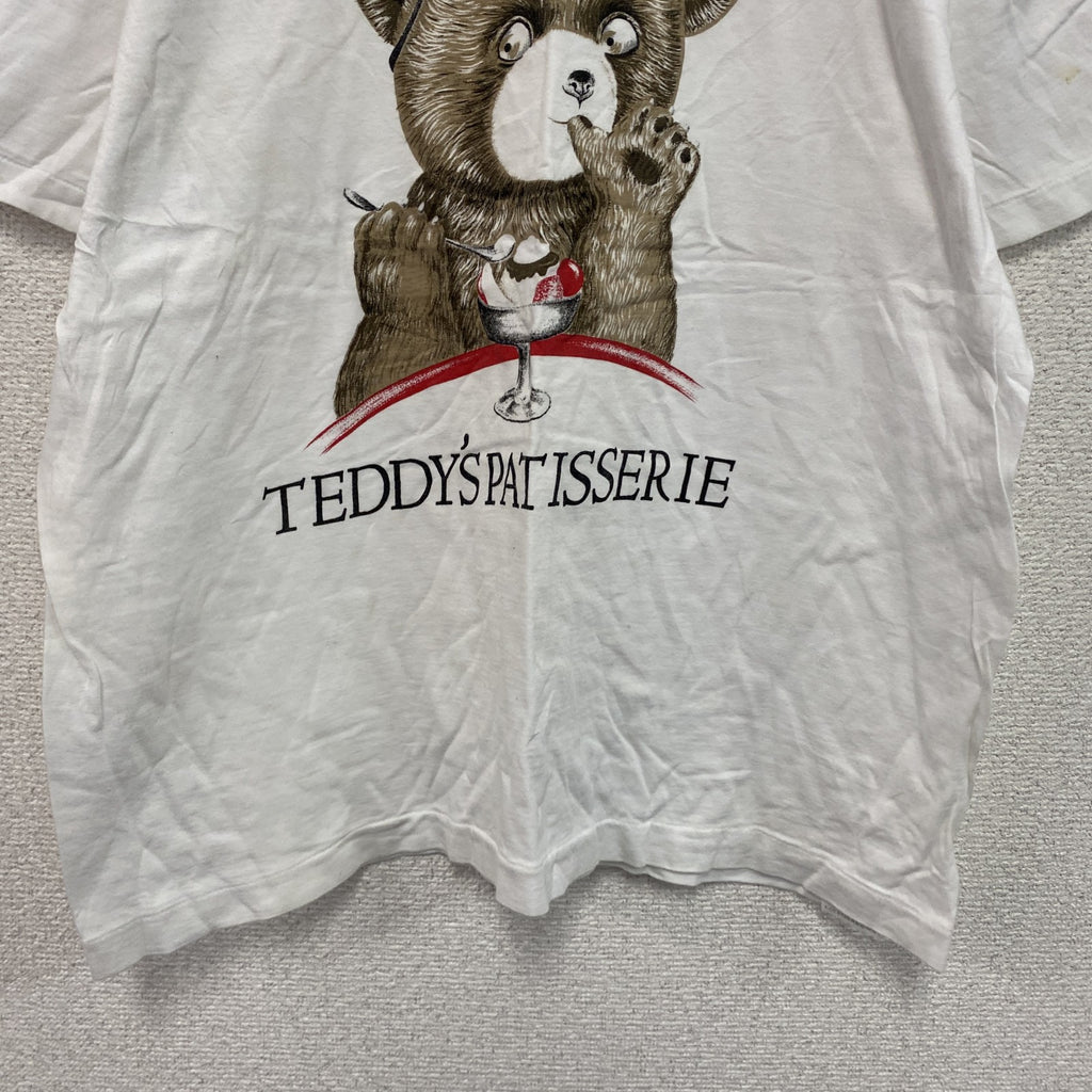 CHAMPFER　シャンフェール　半袖プリントTシャツ　シングルステッチ　白　ホワイト