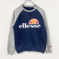 ellesse　エレッセ　スウェット/トレーナー　紺　ネイビー　グレー　Sサイズ