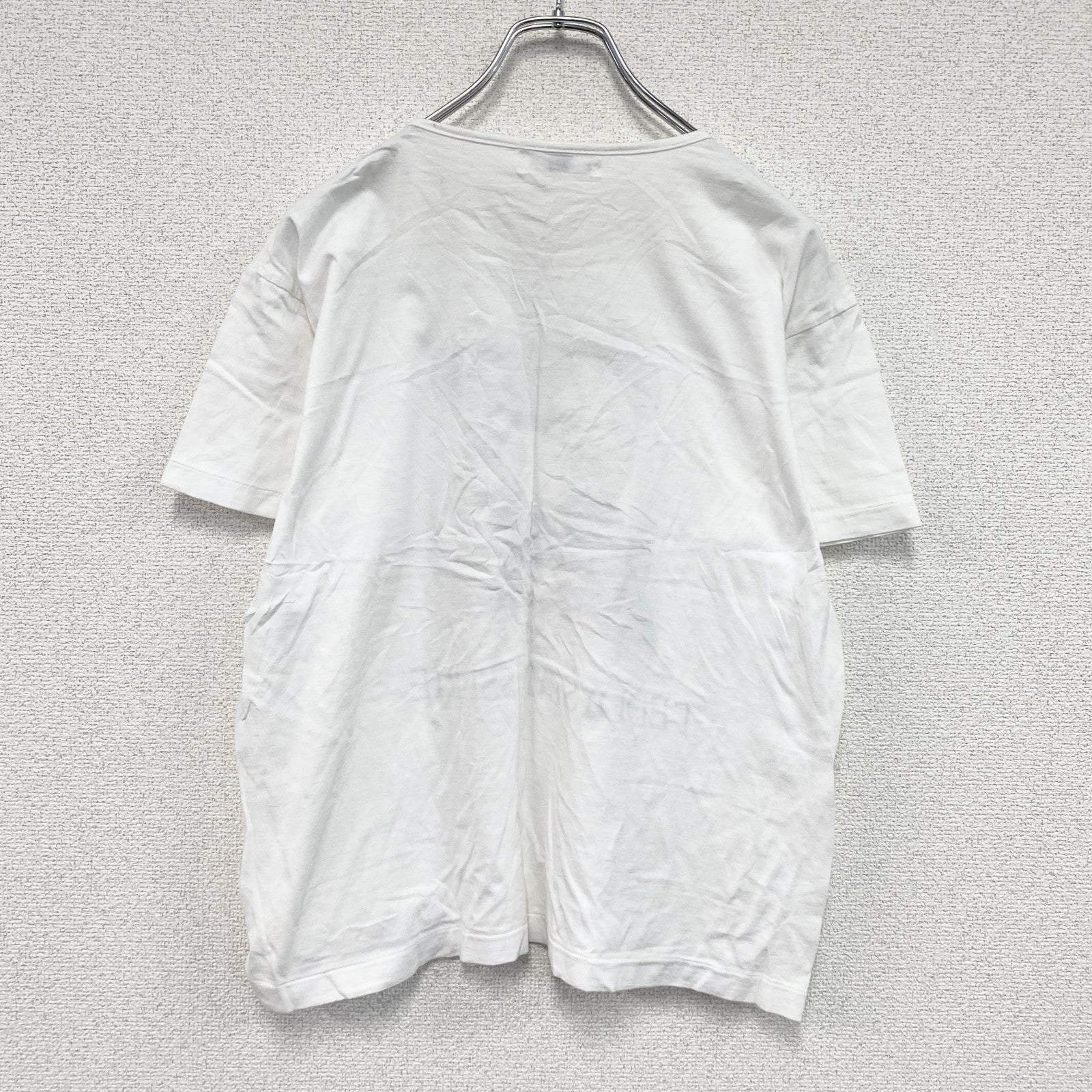 CHAMPFER　シャンフェール　半袖プリントTシャツ　シングルステッチ　白　ホワイト