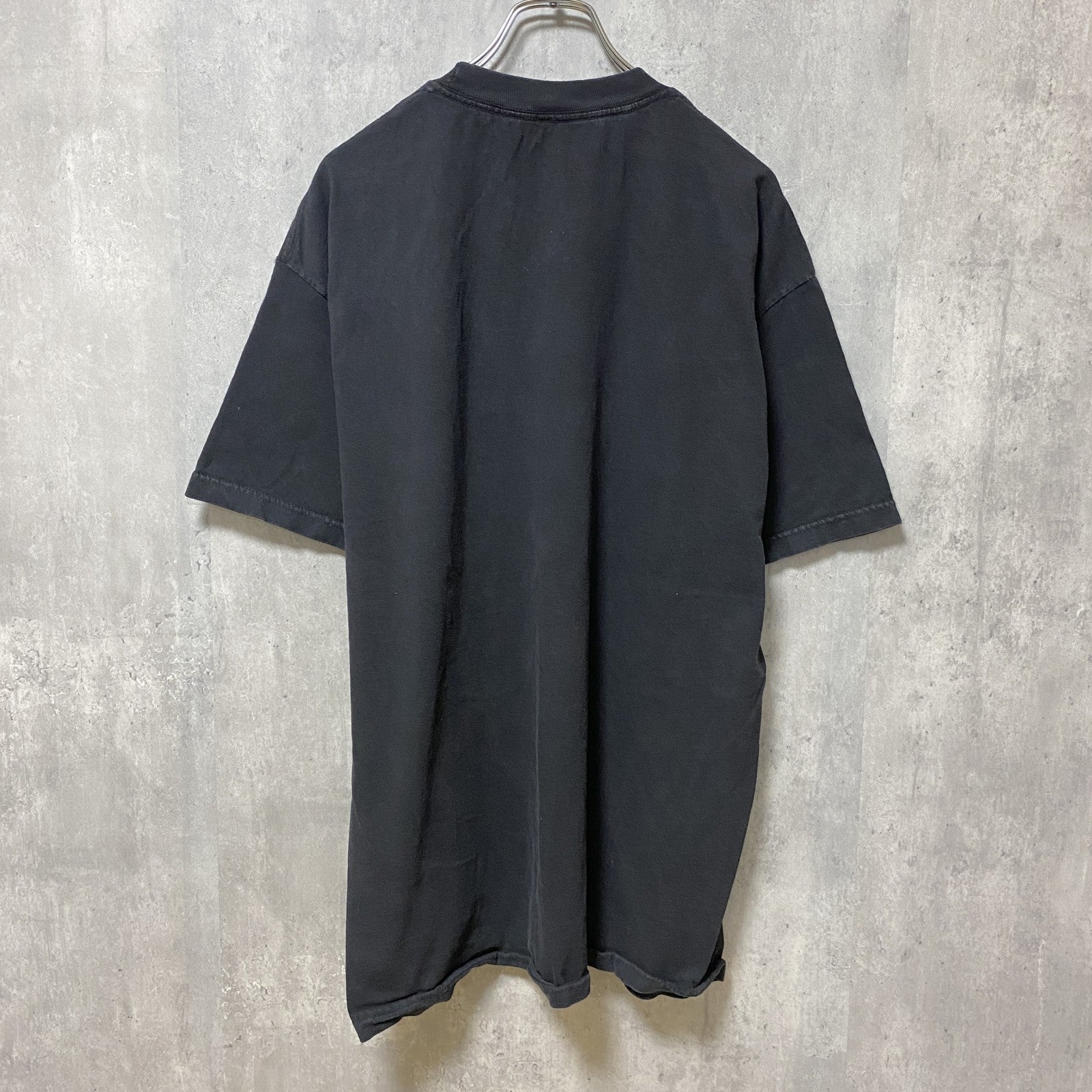 古着 used　ドナルド・トランプ　半袖グラフィックプリントTシャツ　黒　ブラック　アメカジ　レトロ　デザイン　個性的　クルーネック　春夏服　メンズ　レディース