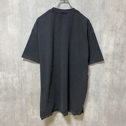 古着 used　ドナルド・トランプ　半袖グラフィックプリントTシャツ　黒　ブラック　アメカジ　レトロ　デザイン　個性的　クルーネック　春夏服　メンズ　レディース