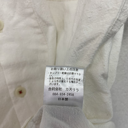 kasurira　カスリラ　半袖開襟シャツ　白　ホワイト　M-Lサイズ