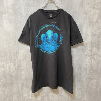 古着 used　WEST WORLD　海外SFドラマ　半袖プリントTシャツ　黒　レトロ　デザイン　個性的　クルーネック　Lサイズ