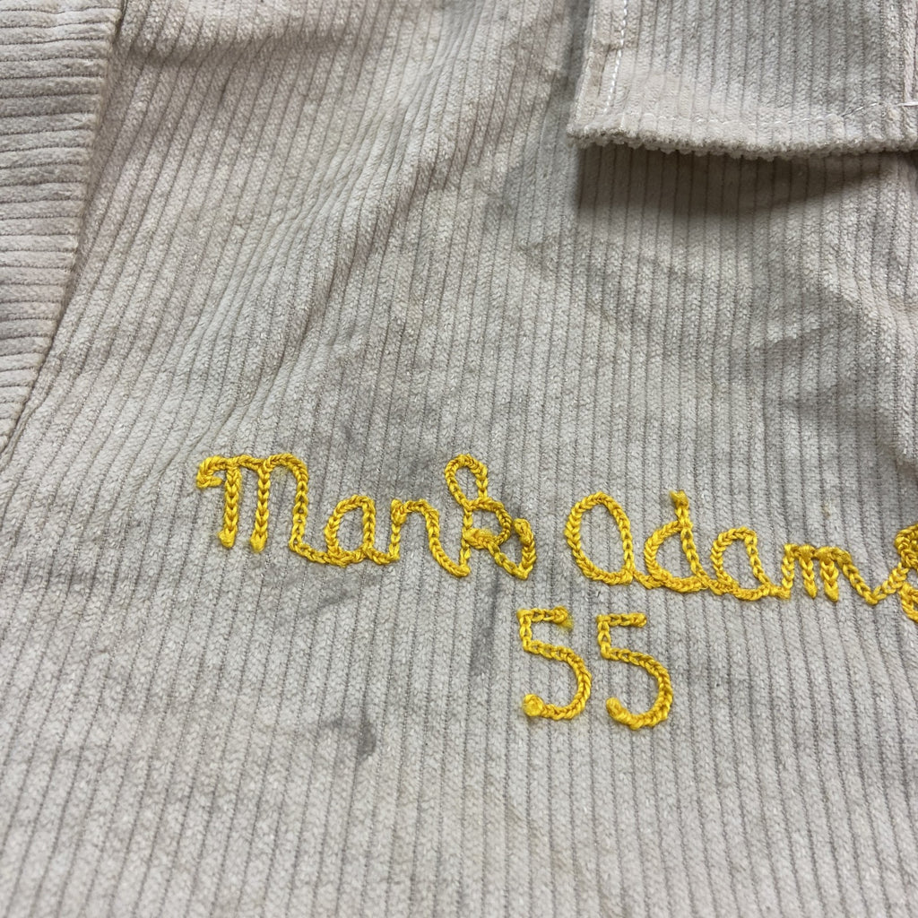 FFAジャケット　ファーマーズジャケット　コーデュロイジャケット　レプリカ　リメイク　刺繍　ベージュ