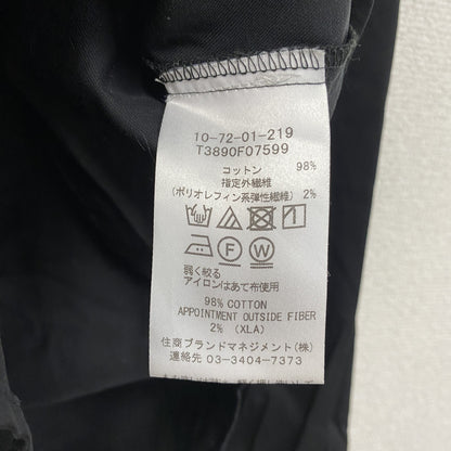 NARACAMICIE　ナラカミーチェ　長袖フリルスタンドカラーブラウス　黒　ブラック