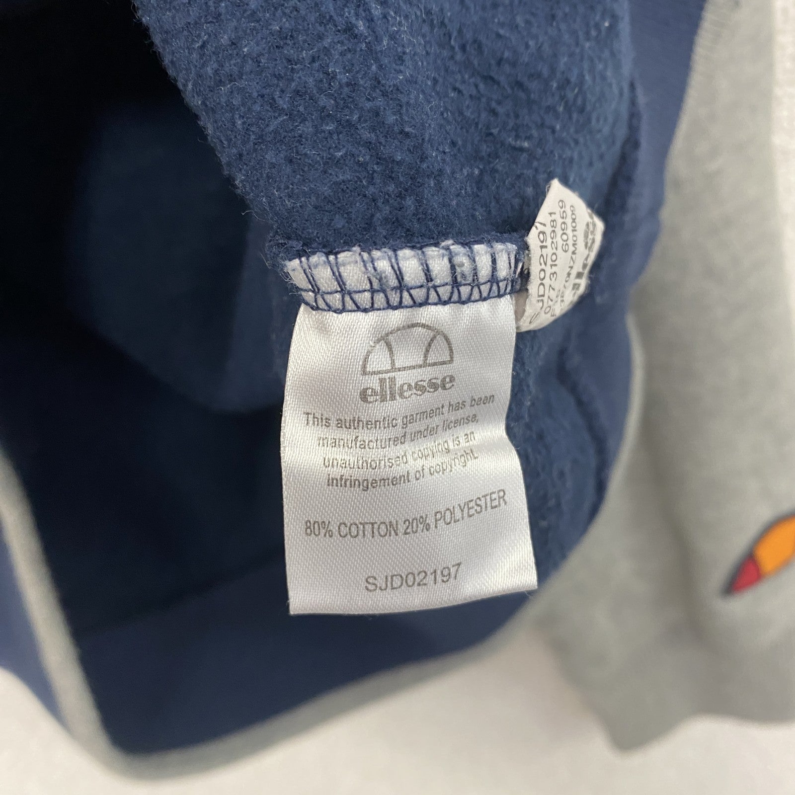 ellesse　エレッセ　スウェット/トレーナー　紺　ネイビー　グレー　Sサイズ