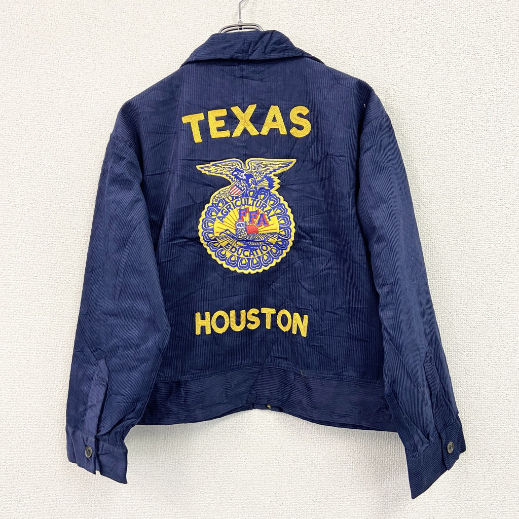 FFAジャケット　ファーマーズジャケット　コーデュロイジャケット　レプリカ　リメイク　刺繍　紺　ネイビー