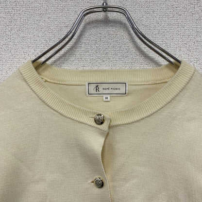 ROPE' PICNIC　ロペピクニック　ミラノリブ金ボタンニットカーディガン　アイボリー　38サイズ