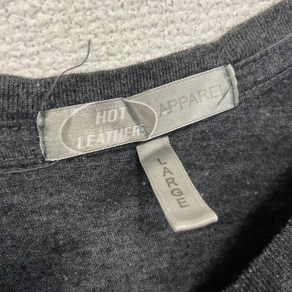 HOT LWATHEAS　半袖プリントTシャツ　両面プリント　ダークグレー　Lサイズ