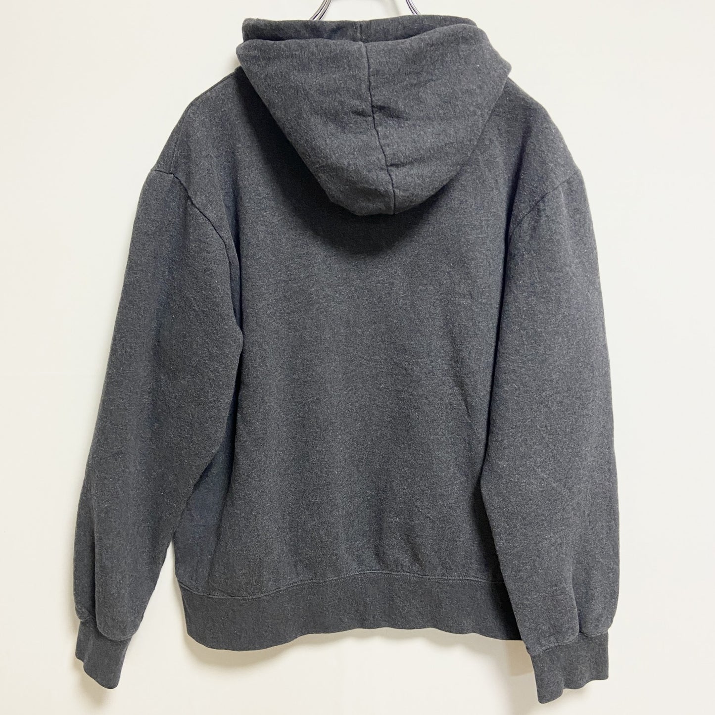 FILA　フィラ　スウェットパーカー/フーディー　デカロゴ　ワッペン　ダークグレー　XLサイズ