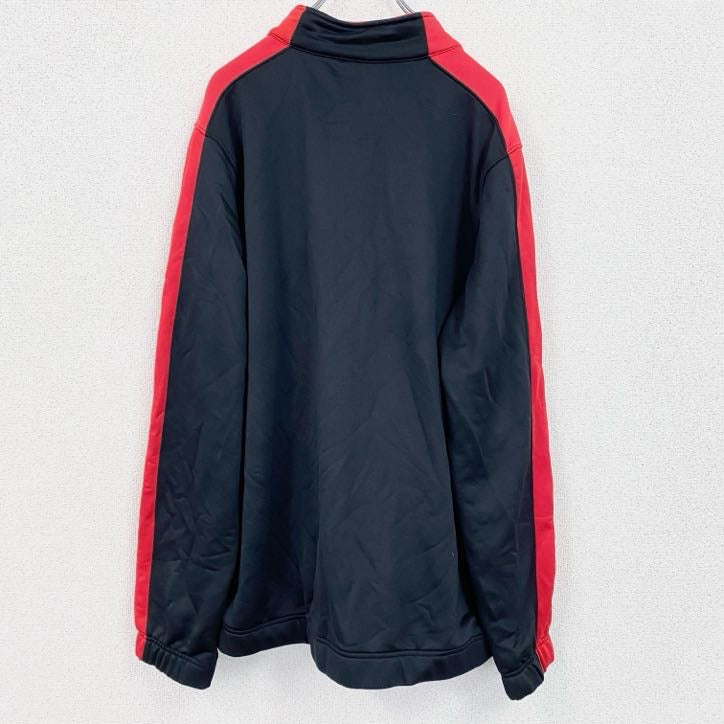古着 used　NIKE　ナイキ　長袖トラックジャケット　スポーツ　DRI-FIT　ジャージ　ロゴ刺繍　黒　ブラック　XLサイズ
