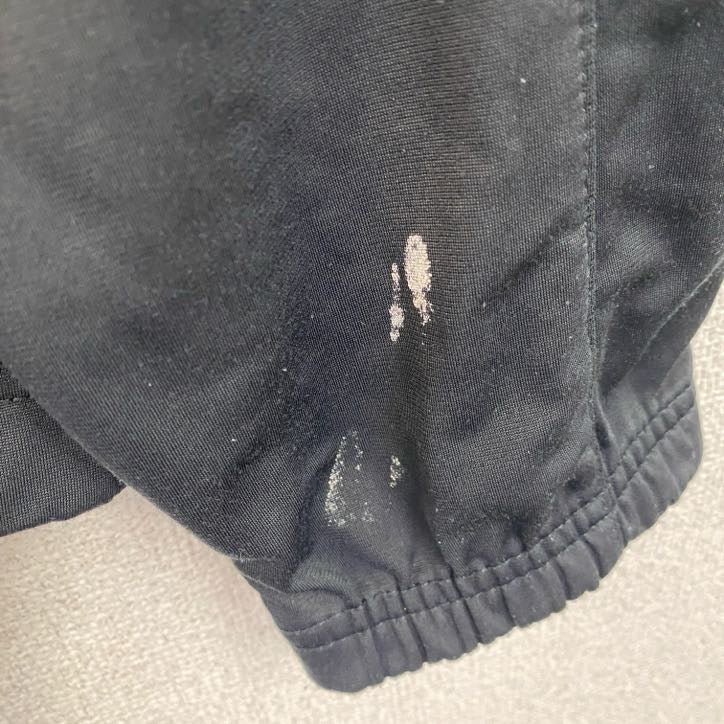 古着 used　NIKE　ナイキ　長袖ワンポイント刺繍ジャージ　フルジップトラックジャケット　ハイネック　黒　ブラック　Mサイズ
