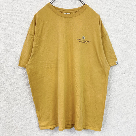 古着 used　simply southern　半袖両面プリントTシャツ　ひまわり　コットン100％　黄色　XLサイズ