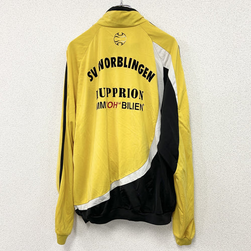 00s　adidas　アディダス　トラックジャケット/ジャージ　デカロゴ　ヴィンテージ　黄色　イエロー　186サイズ