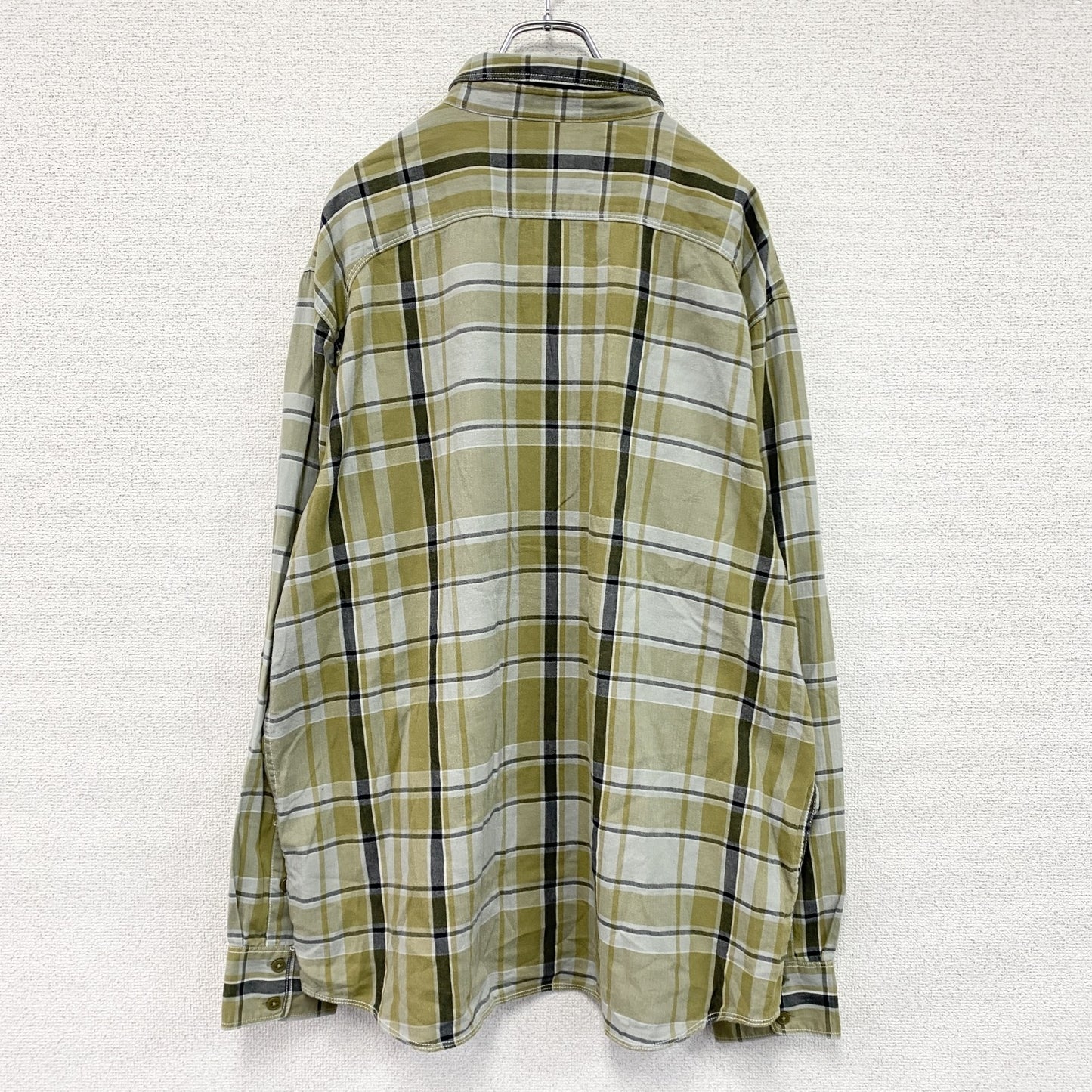Columbia　コロンビア　長袖シャツ　チェック柄　カーキ　XLサイズ
