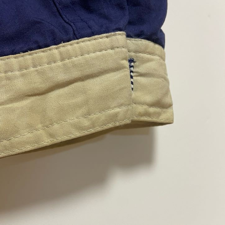 古着 used　長袖ハイネックブルゾン　厚手アウター　コート　ネイビー　秋冬服　レトロ　ビッグシルエット　XLサイズ