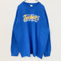 古着 used　PORT&COMPANY　長袖プリントTシャツ　ロンT　バレーボール　コットン100％　青　3XLサイズ