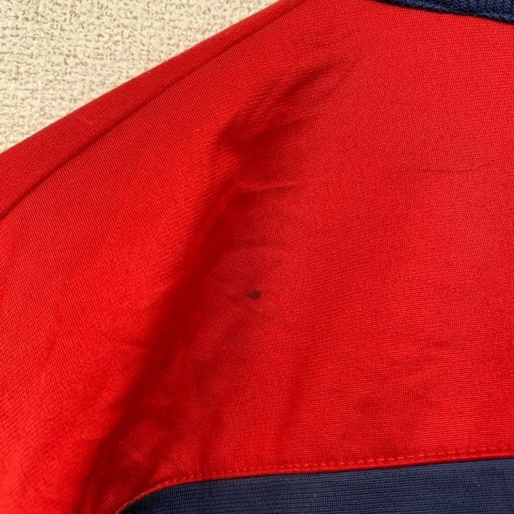 古着 used　80s　PUMA　プーマ　長袖トラックジャケット　フルジップジャージ　ワンポイントロゴ刺繍　ネイビー　７サイズ