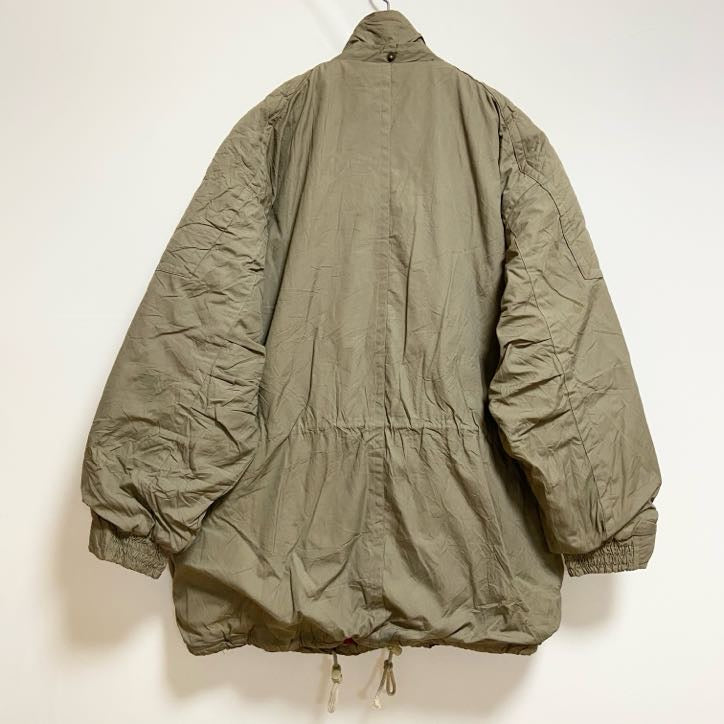 古着 used　IN CROWD　長袖ハイネックブルゾン　厚手アウター　ベージュ　黄土色　秋冬服　ビッグシルエット　XLサイズ