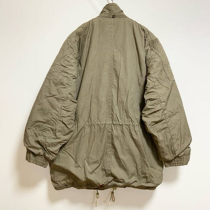 古着 used　IN CROWD　長袖ハイネックブルゾン　厚手アウター　ベージュ　黄土色　秋冬服　ビッグシルエット　XLサイズ