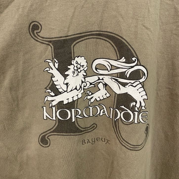 90s～　ALMA MATER　アルママーテル　半袖プリントTシャツ　英字プリント　ヴィンテージ　茶　ブラウン　XLサイズ