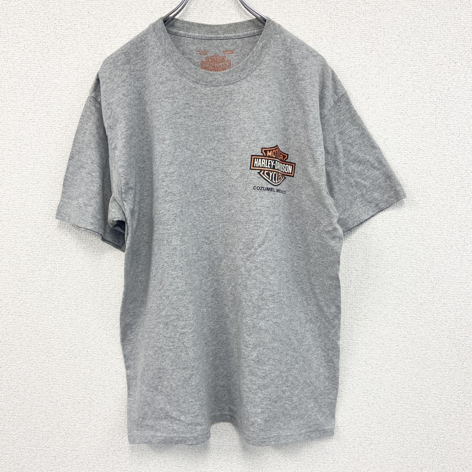 古着 used　HARLEY DAVIDSON　ハーレーダビッドソン　半袖両面プリントTシャツ　灰色　グレー　Lサイズ