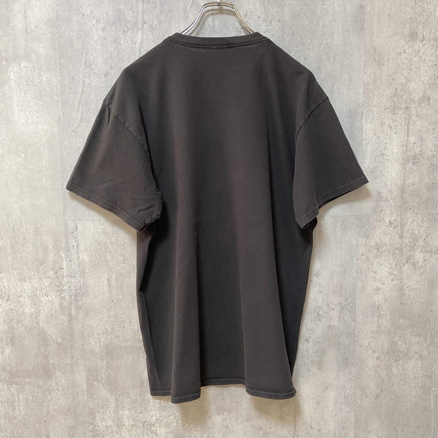 古着 used　ブードゥ教　Voo Doo　半袖プリントTシャツ　スカル　ドクロ柄　黒　ブラック　レトロデザイン　クルーネック
