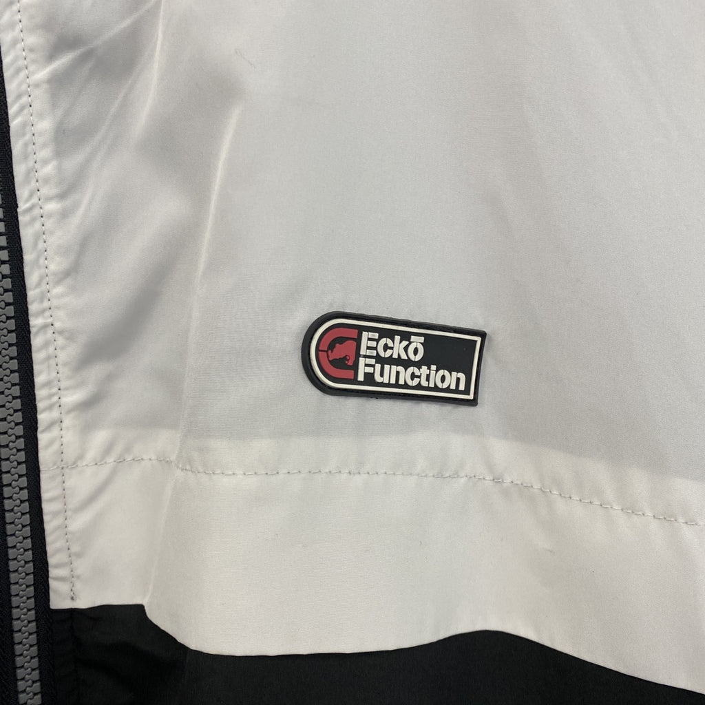 ECKO　エコーアンリミテッド　フルジップジャケット　デカロゴ　黒　ブラック　白　ホワイト　Lサイズ