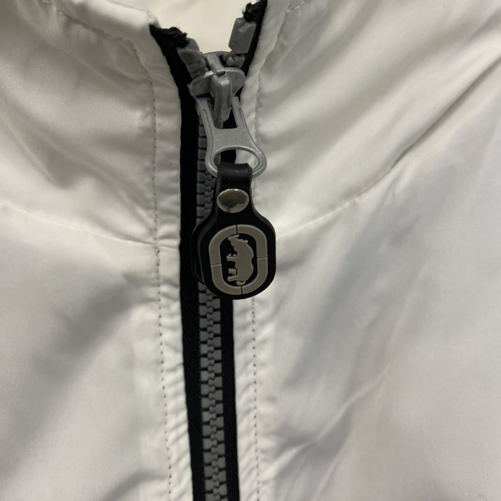 ECKO　エコーアンリミテッド　フルジップジャケット　デカロゴ　黒　ブラック　白　ホワイト　Lサイズ