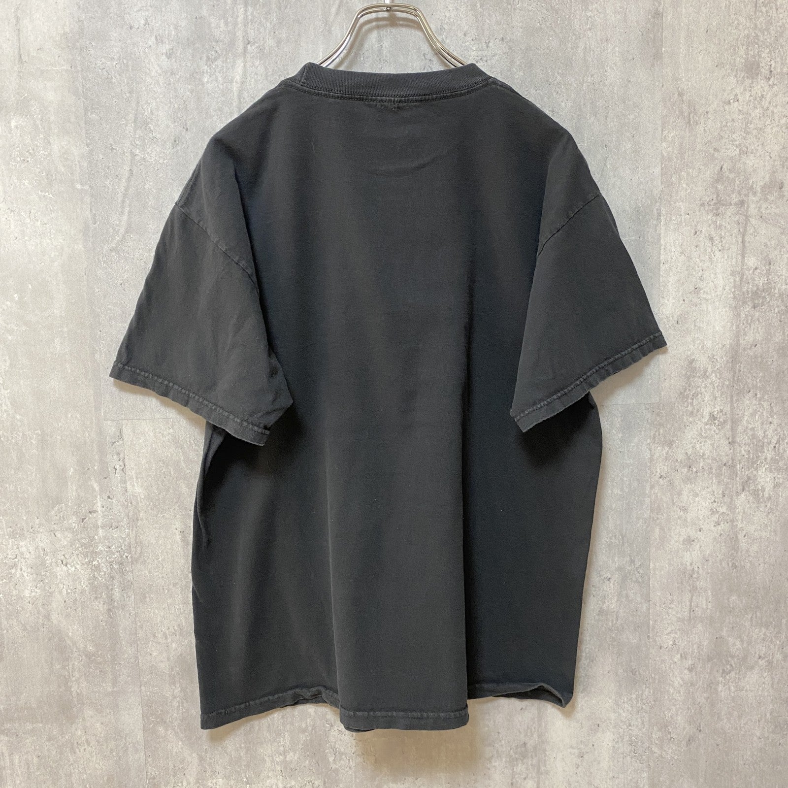 古着 used　半袖プリントTシャツ　アメリカンバイク　スカル　ドクロ柄　ROAD WARRIOR　黒　ブラック　レトロデザイン