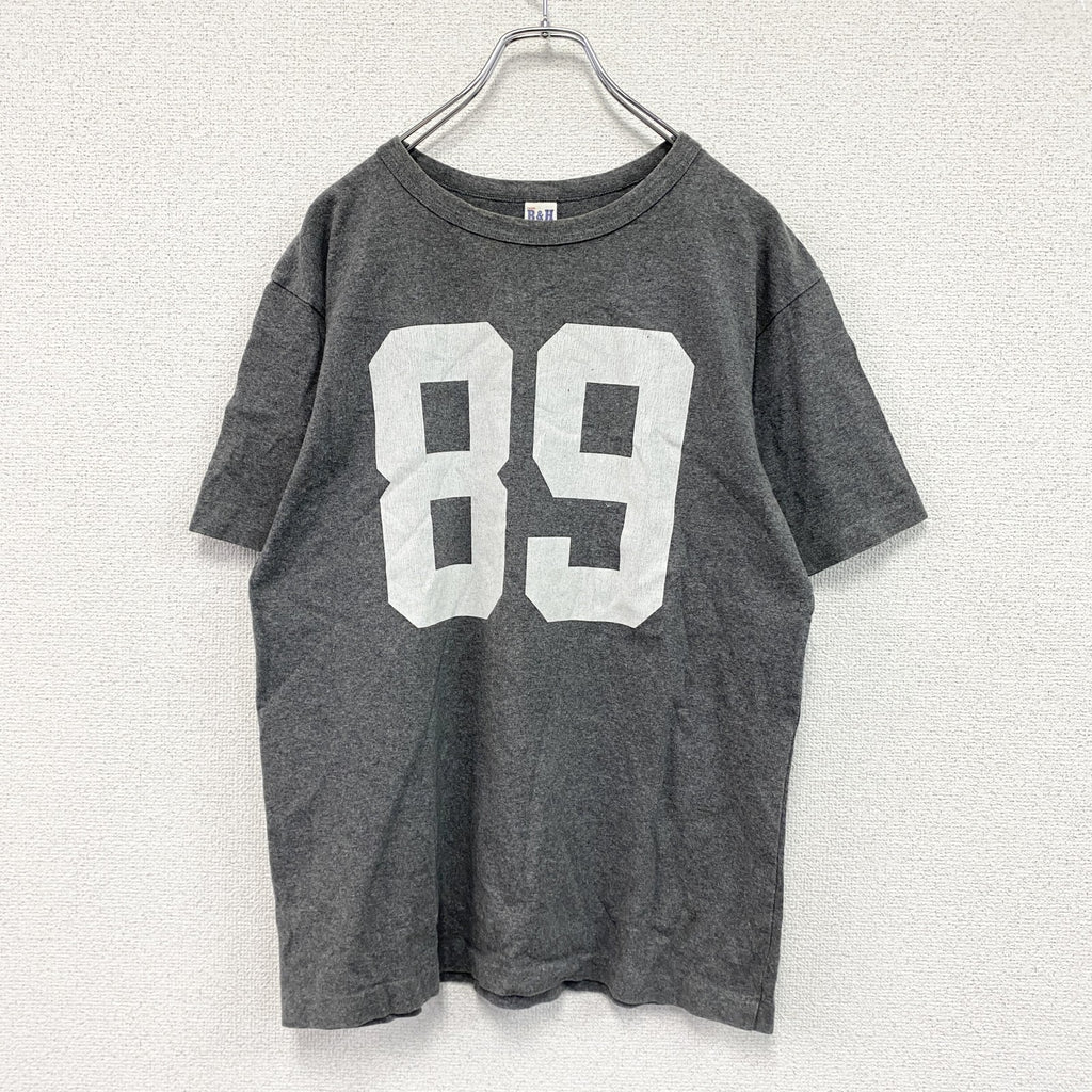 BALANCE＆HARMONY　バランスアンドハーモニー　半袖プリントTシャツ　シングルステッチ　グレー　Mサイズ