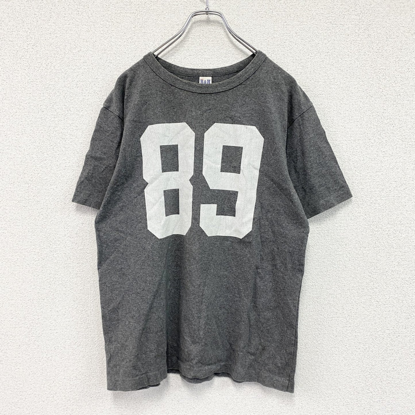 BALANCE＆HARMONY　バランスアンドハーモニー　半袖プリントTシャツ　シングルステッチ　グレー　Mサイズ