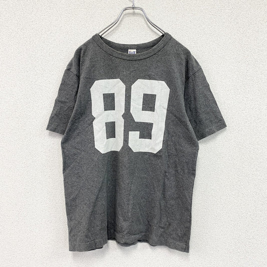 BALANCE＆HARMONY　バランスアンドハーモニー　半袖プリントTシャツ　シングルステッチ　グレー　Mサイズ