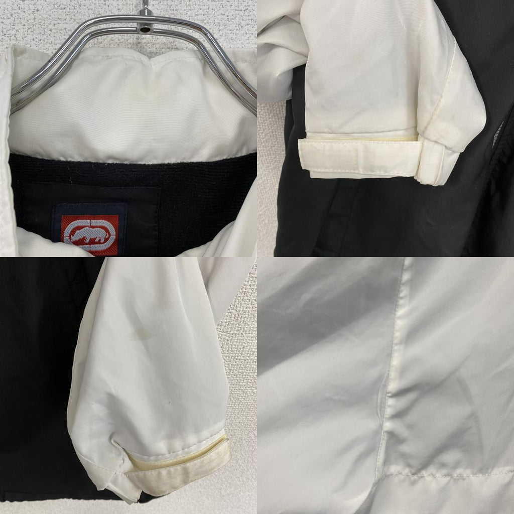 ECKO　エコーアンリミテッド　フルジップジャケット　デカロゴ　黒　ブラック　白　ホワイト　Lサイズ