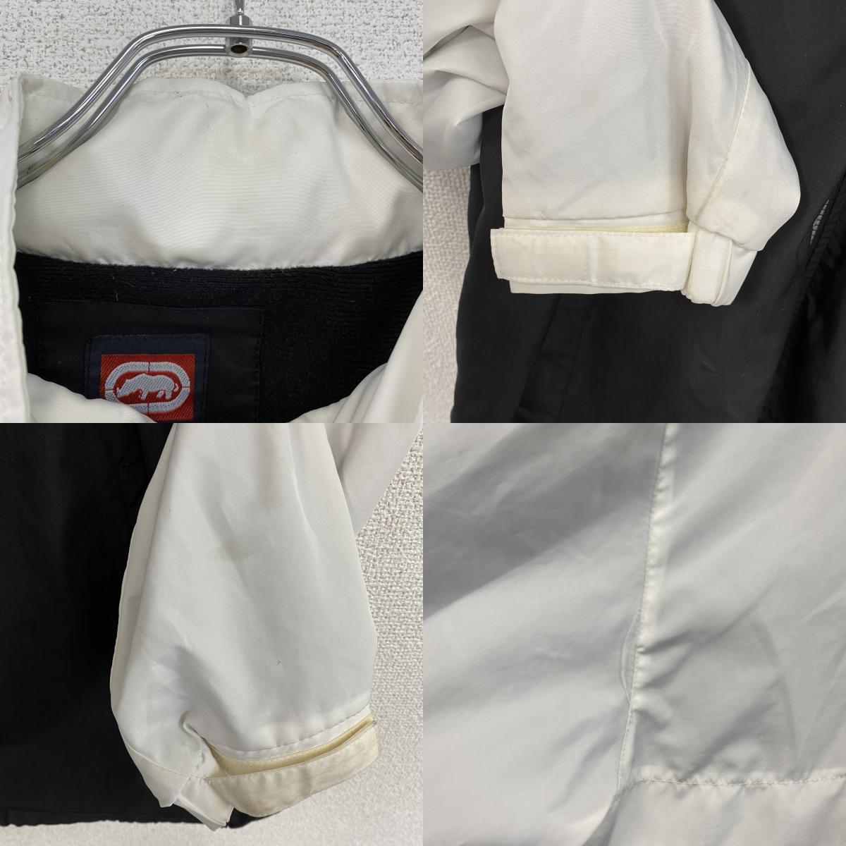 ECKO　エコーアンリミテッド　フルジップジャケット　デカロゴ　黒　ブラック　白　ホワイト　Lサイズ