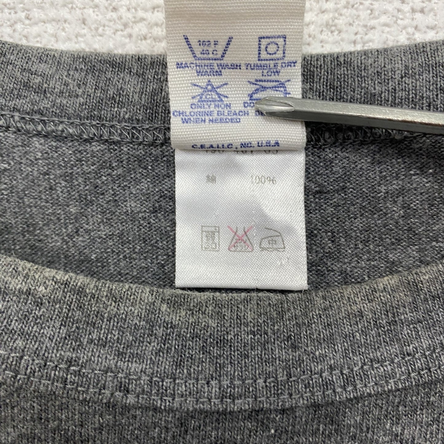 BALANCE＆HARMONY　バランスアンドハーモニー　半袖プリントTシャツ　シングルステッチ　グレー　Mサイズ