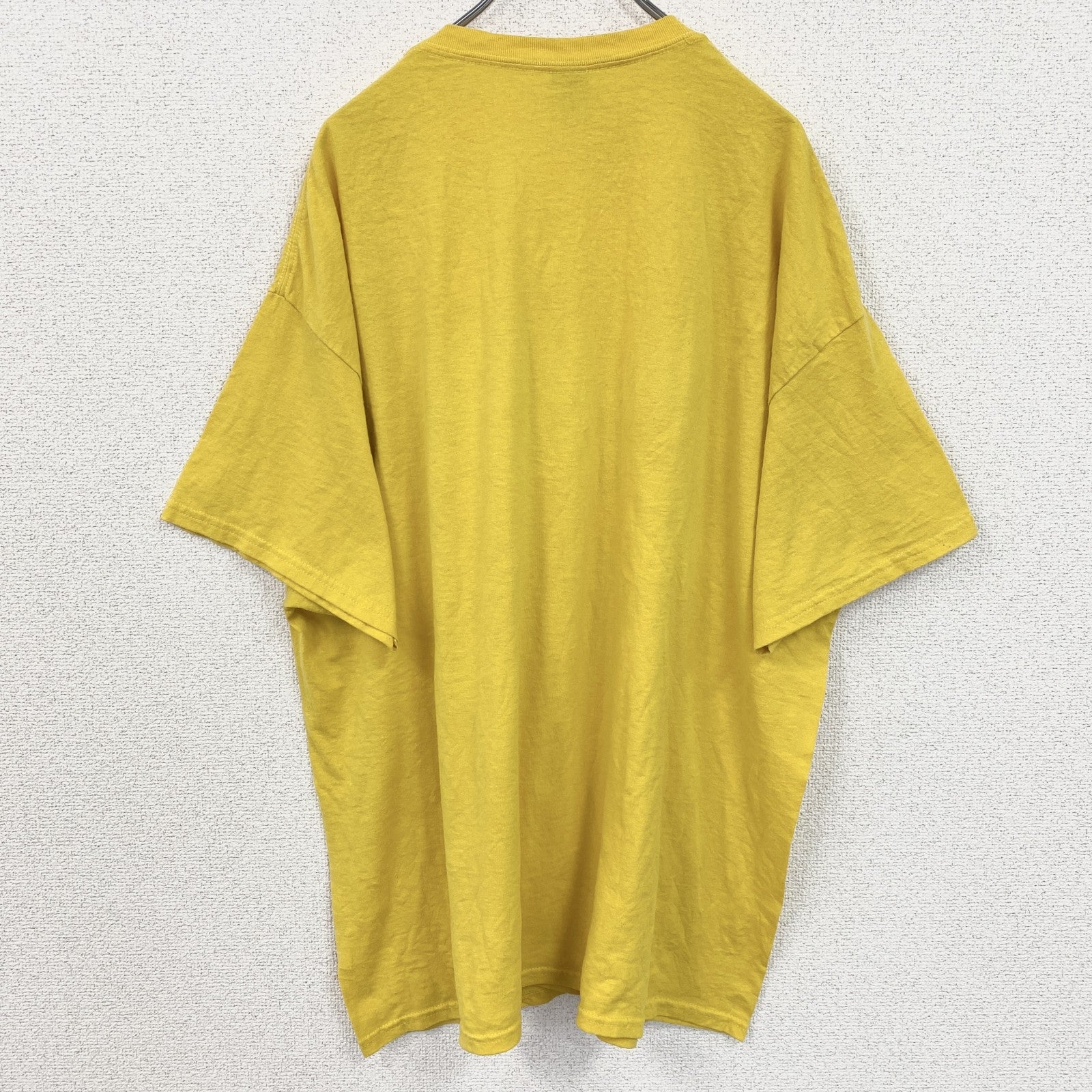 古着 used　GILDAN　ギルダン　半袖カレッジプリントTシャツ　ルトゥーノー大学　バレーボール　黄色　2XLサイズ