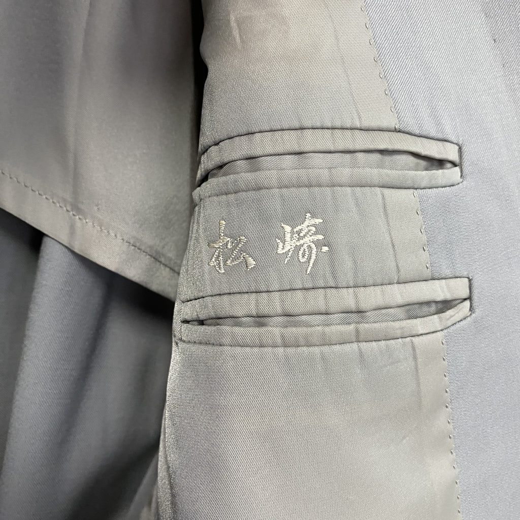 LANVIN　ランバン　ダブルスーツ　セットアップ　ヴィンテージ　グレー　カーキ　Sサイズ