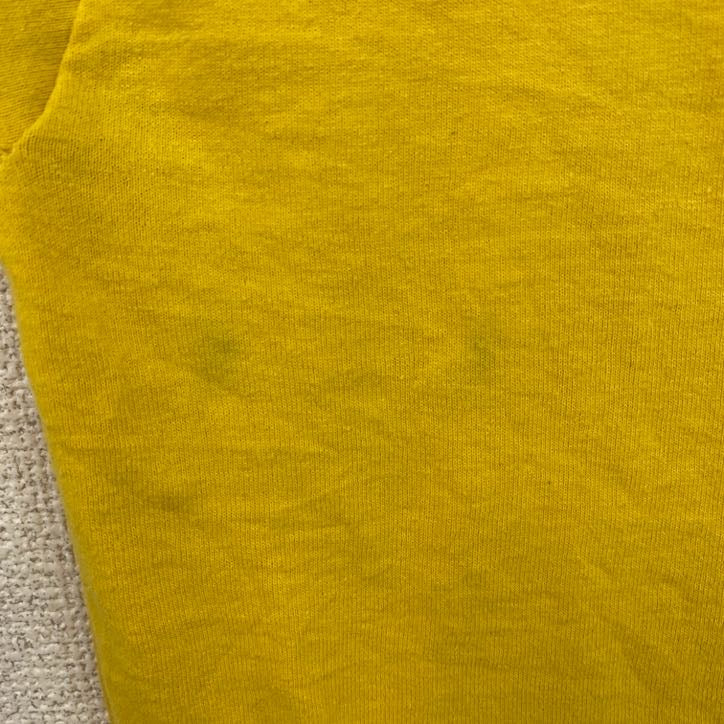 古着 used　GILDAN　ギルダン　半袖カレッジプリントTシャツ　ルトゥーノー大学　バレーボール　黄色　2XLサイズ