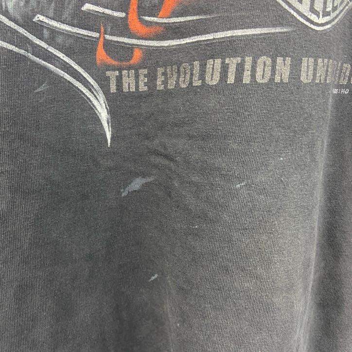 00s　HARLEY DAVIDSON　ハーレーダビッドソン　半袖両面プリントTシャツ　黒　ブラック　Lサイズ