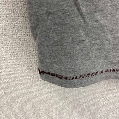 LAUNDRY　半袖リンガーTシャツ　シングルステッチ　前V　灰色　グレー　Lサイズ