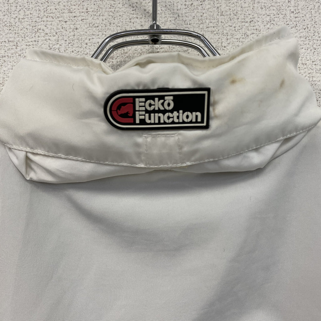 ECKO　エコーアンリミテッド　フルジップジャケット　デカロゴ　黒　ブラック　白　ホワイト　Lサイズ