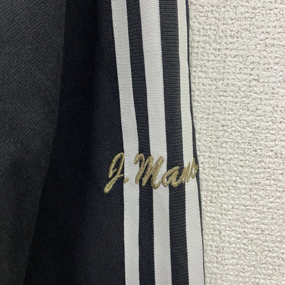 00s　adidas　アディダス　トラックジャケット/ジャージ　刺繍ロゴ　ヴィンテージ　黒　ブラック　白　ホワイト　Mサイズ