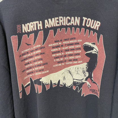 古着 used　半袖アニマル柄プリントTシャツ　恐竜　バックプリント　レトロデザイン　クルーネック　ビッグシルエット　XLサイズ
