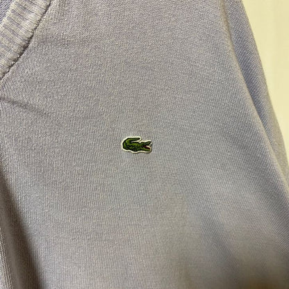 LACOSTE ラコステ　長袖Vネックニット　セーター　ワンポイントロゴ刺繍　オーバーサイズ　XXLサイズ