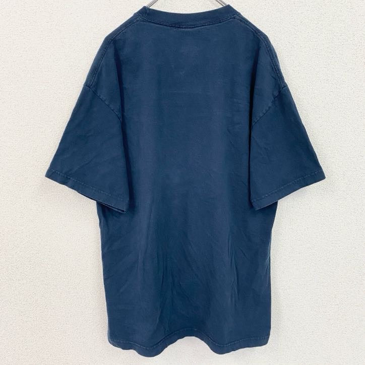古着 used　ALSTYLE　半袖プリントTシャツ　バスケットボール　MARSHALL　クルーネック　ネイビー　XLサイズ